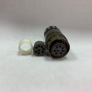 8 socket female plastic solder cable mount circular plug