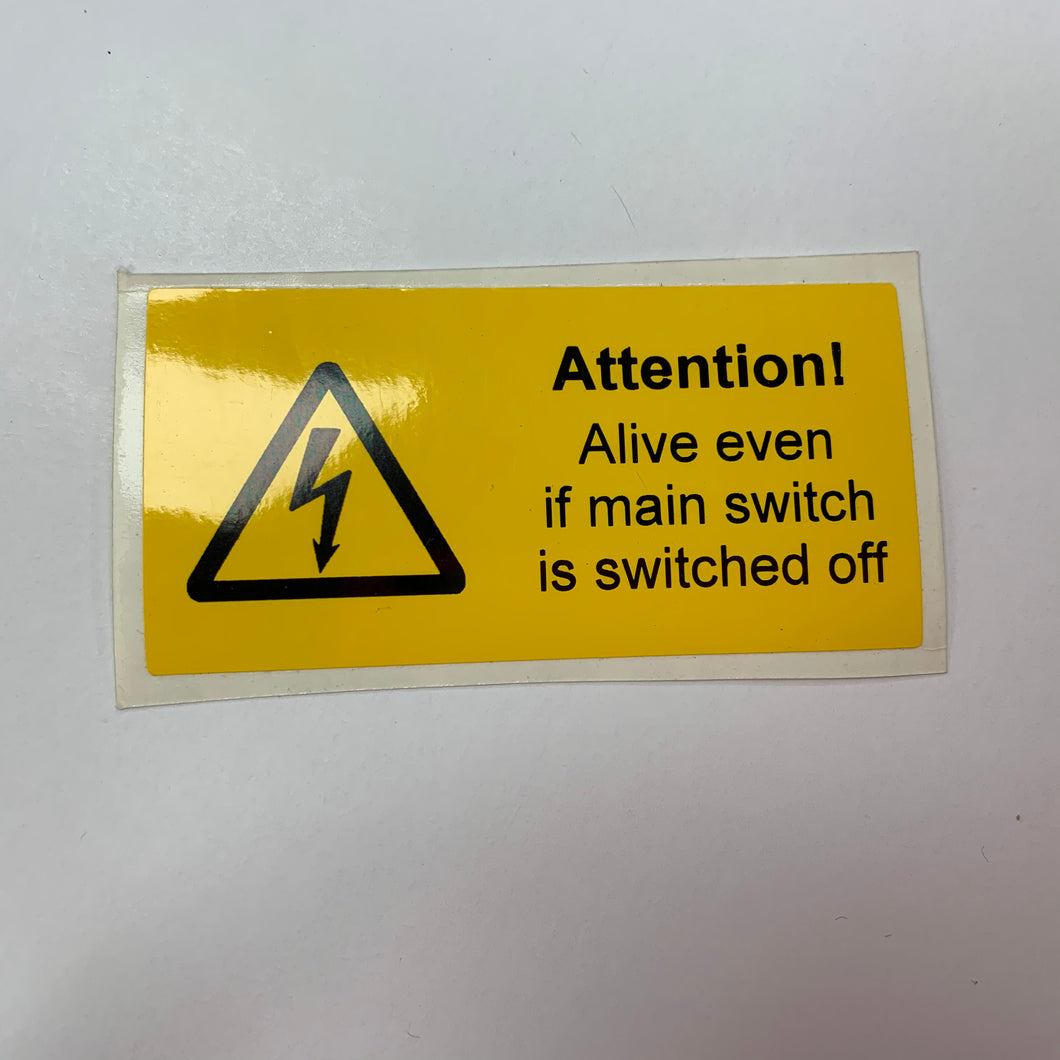 Decal Warning Sign